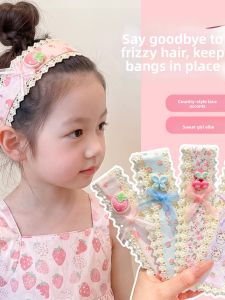 DUBAO | Lace Flowered Headband for Girls Hair Friendly Magic Tape Anti-slip