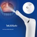 เครื่องล้างช่องปากกำจัดนิ่วทอนซิลแบบไฟฟ้า & ที่ขูดเคลือบลิ้น พร้อมไฟ LED ในตัว ป้องกันกลิ่นปาก ดูแลสุขภาพช่องปาก. 