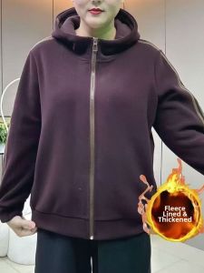 QIAOXIZI | Warm Hooded Zipper Sweatshirt Cover-up