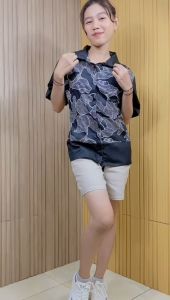 Oralia - Blouse Batik Big Size Atasan Pendek Wanita TRT Kantor Formal Bahan Katun Baju Kerja Motif