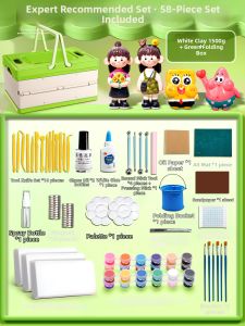 MINGZHUO | Children Birthday Gift Diy Craft Set Customizable Figurine Keychain Fridge Magnet Polymer Clay