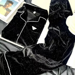 Bộ Đồ Ngủ Lụa Nhung Dài Tay Thời Trang Cho Nữ Bộ Đồ Ngủ Lụa Nhung Mùa Thu Đông Thường Ngày Có Khóa Kéo Trang Trí Kim Cương