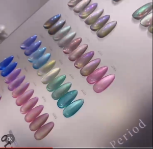 Vendeeni E10 Mermaid Mica Glass Beads CatEye Gel Nail Polish Series 24colors gelcolor 网红春夏猫眼甲油胶2025年新款冰透玻璃珠猫眼套装美甲店专用持久1btl 15ml