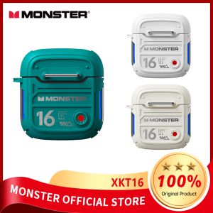 Monster XKT16 BT5.3 Wireless Headphones Bluetooth Earphones Low Latency Noise Reduction Headphones Large Battery Capacity for Game Sports Headset with Mic