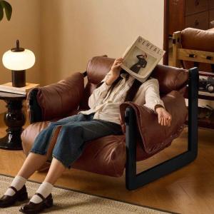 Designer Lazy Sofa Single Person Household Living Room Leisure Vintage Light Luxury Jersey Island Sofa Chair Recliner