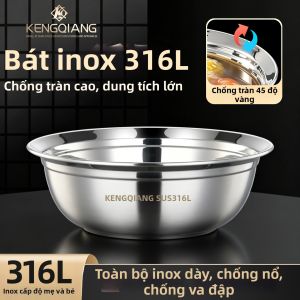 RONGCHUAN | Multipurpose 316L Food Grade Stainless Steel Bowl