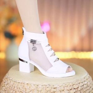 Versatile Spring & Summer Soft Leather Block Heel Sandals