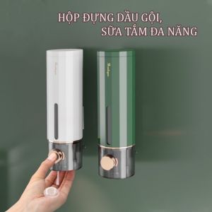 Hộp đựng sữa tắm dầu gội nước rửa tay chất liệu ABS gắn treo tường tiện lợi