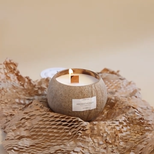 Urbanova Coconut Shell Candle Gift Set Luxury Aromatherapy Candle for Home Décor
