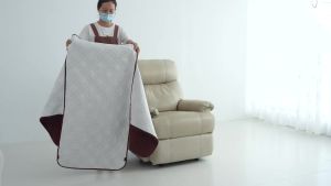 1 Seater Recliner Sofa Seat Covers with Pocket Quilted Couch Recliner Cover Anti-dirty Armchair Slipcover for Living Room