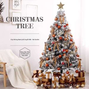 White Artificial Snow Flocked Christmas Tree Home Decor