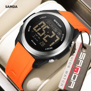 Đồng Hồ Thể Thao Kỹ Thuật Số SANDA 2199 Dành Cho Học Sinh Nam Màn Hình LED Chống Nước Chống Sốc Đa Chức Năng Với Báo Động Và Lịch