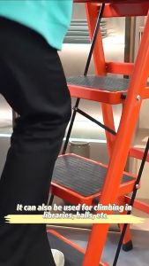 High Quality Foldable Ladder Tangga Lipat Heavy Duty Household Indoor 5/6/7 step Thickened Steel pipe ladder ladder 7 steps