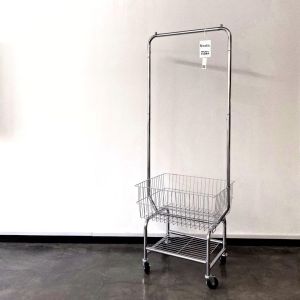 Folding Indoor Clothes Rack Single Bar