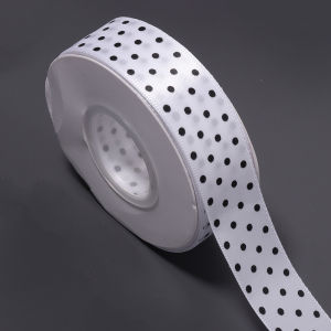 25Yards 25mm Polka Dot Printed Satin Ribbons For Wedding Party Christmas DIY Handmade Bouquet Gifts Wrapping Decoration Material