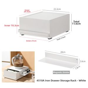 Modern Minimalist Iron Desktop Coffee Machine Capsule Storage Rack No Installation Required Kitchen Countertop Organizer
