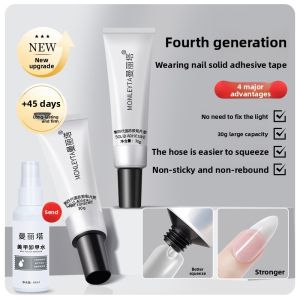 MONLEYTA | Fourth Generation Nail Art Solid Adhesive Wearable Nail Strengthening Base Glue Long-lasting Strong Nail Patch Adhesive