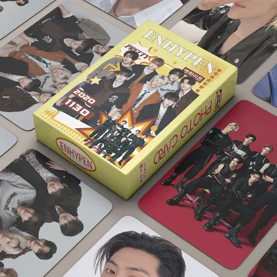 DYH 55pcs/box ENHYPEN Laser Card Photocard LOMO Card Album KPOP Postcard