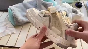 2 Pack Versatile Laundry Shoe Bag Anti-deformation Shoe Washing Bag Easily Remove Dirt Shoe Care Bag