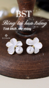 Bông tai nữ chuôi bạc 925 Eleanor Accessories hình bông hoa phụ kiện trang sức khuyên tai 9957