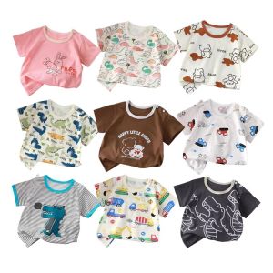 2025 Baby Tops T-shirt Dinosaur Infant Boys and Girls Tee Childrens Fashion Animal for babies Bear Newborn Baby summer clothes