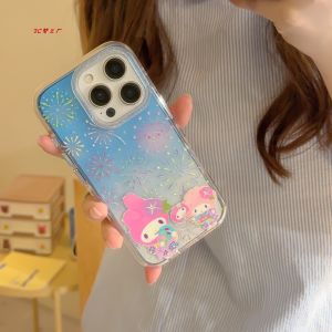 Kawaii Sanrio Hello Kitty Silicone Case for iPhone 16 pro Max Apple 15 14 New Model 15 pro Womens Style 16 Cute Anti-Fall
