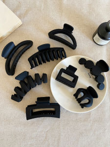 Elegant Black Hair Clip for Women Large Size Stylish Personality Hair Accessory for Bun Fixed And Decorative Functions