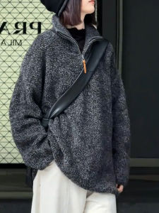 QINGNAER | Relaxed Retro Style Loose Casual Knitwear