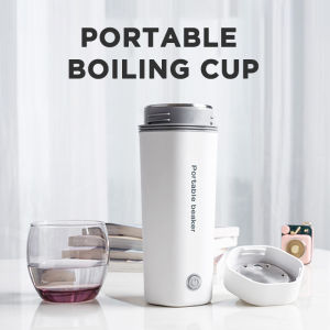400/450ml Electric hot water cup Small portable kettle travel heating smart insulation artifact boiling up in five mins