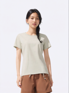 Beneunder | Breathable Casual Womens T-shirt Cotton Short Sleeve Outdoor Spring Summer White Commuting Slim Fit Comfortable Base Layer Shirt