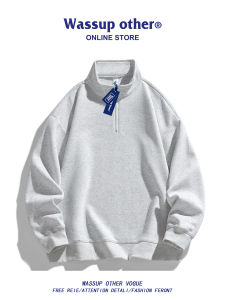 Vintage Half-Zip High Collar Sweater Casual Mens