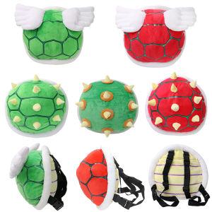 Takara Tomy | Game Super Mario Koopa Bowser Soft Plush Backpack Larry Lemmy Iggy Ludwig Koopa Paratroopa Pupils SchoolBag Cosplay Toys