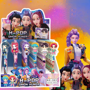 6Pcs KPop Demon Hunters Black Ink Gel Pen 0.5mm Student Writing Drawing Stationery Anime Figure Study Supplies Kids Gift