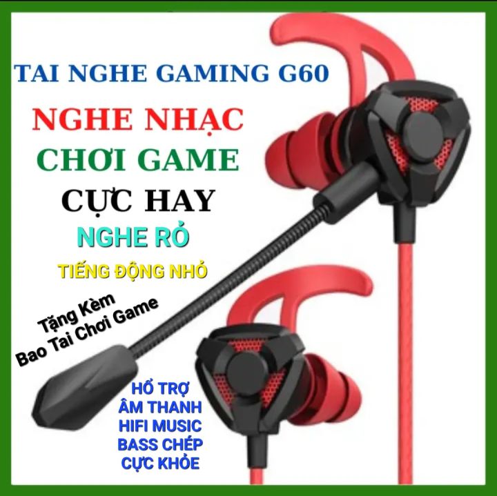 Tao Nghe Gaming Có Mic Đàm thoại Âm Bass Chuẩn 9D, Chống Nước Tốt Nghe ...