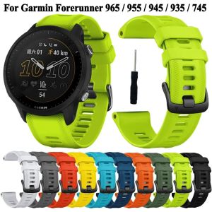 Sports Silicone Strap For Garmin Forerunner 965 955 Solar 945 935 745 Strap Replacement Wristband Bracelet Watchband