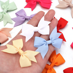 20pcs Colorful Satin Robbin Bows Sweet Webbing Bowknot For Jewelry Making DIY Gilrs Hair Clips Headwear Clothes Sew On Decoratio