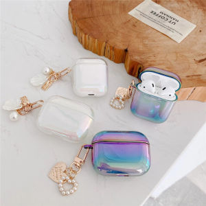 Dreamy Laser Pearl AirPods pro Protective Case Suitable for Apple 1/2/3 Generation Bluetooth Earphone Hanging Ornament Shell