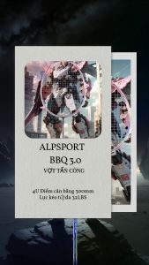 ALPSPORT BBQ3.0 8U 62G Vợt cầu lông sợi carbon siêu nhẹ vợt tấn công chuyên nghiệp với túi dây thể thao Padel lên đến 32 lbs G4 ALP
