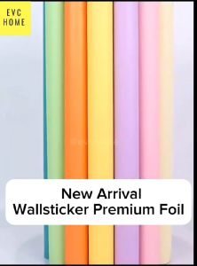 EVCHOME 60CM x 5M Wallpaper Dinding Premium Foil / Wallsticker / Walstiker Dinding Motif murah