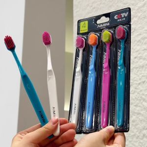 Aimini Wide Head Soft Bristle Toothbrush for Adults Couple Home Use Oral Cleaning Antibacterial Freshening Gum Care Teeth Whitening