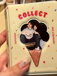 Mini Cute Ins Style Large Capacity Storage Album for Instant Photos Flower Pattern Hollow out Design Cute Cartoon Style