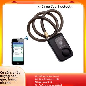Khóa Xe Đạp Thông Minh Bluetooth Wsdcam Chống Trộm Chống Nước Bằng Thép Không Gỉ Có Báo Động An Ninh Khi Đạp Xe