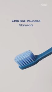 Flipper TWIGO ADULT | 2pcs Value Pack | Soft Bristles Toothbrush with 2496 End-Rounded Filaments | Protect Gums | BPA-Free