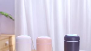 YouPin Official Store เครื่องทำให้ชื้น 300ml เครื่องเพิ่มความชื้น เครื่องพ่นอโรม่า เพิ่มความชื้น โคมไฟอโรมา ไฟหลากสี