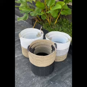 Keranjang Laundry Wadah Baju Kotor Tempat Mainan Anak Ukuran S M L Bahan Seagrass Kerajianan B.CRAFT