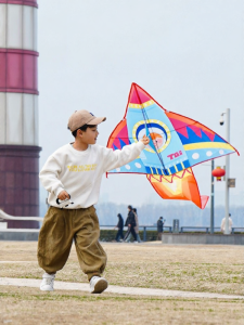 TOI Cartoon Kite Easy to Fly Beginner Childrens Outdoor Toy for Girls 3-7 Years Old 2022 New Model Wind-Up Kites for Kids