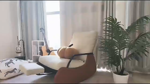 Ghế thư giãn có gác chân gấp gọn đệm nỉ êm ái - Ghế bập bênh thư giãn đọc sách xem phim decor phòng ngủ đẹp