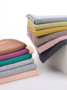 Vải Dệt Kim Sọc Ngang Cotton Nguyên Chất 3mm Cho Áo Sơ Mi Trẻ Em Áo Thun Trẻ Em Vải Áo Thun Mùa Hè Vải Dệt Kim