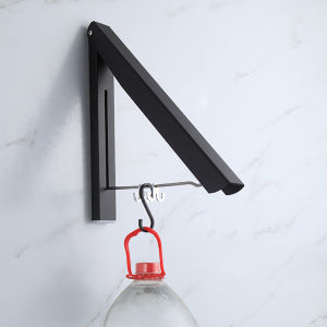 Retractable Clothes Rack Wall Mounted Folding Drying Rack Hidden Clothes Rack for Laundry Indoor