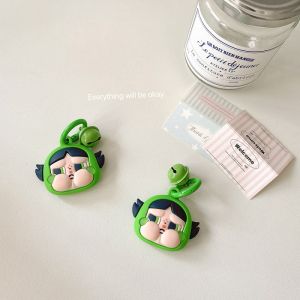 Cartoon Flying Girl Police Apple AirTag Tracker Silicone Protective Cover Pet Cat Dog Anti-Lost Locator Digital Accessories